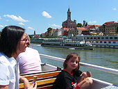 Schiffahrt auf der Donau in Passau Bayrischer Wald